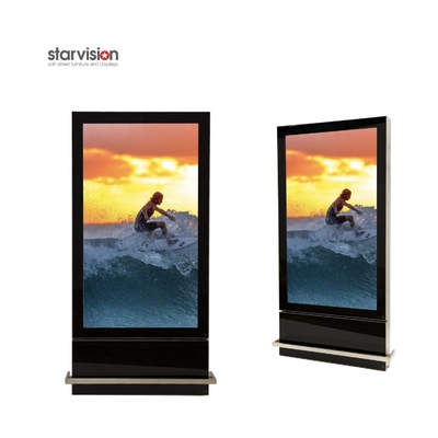 700nits Floor Standing LCD Indoor Digital Signage Totem 4K Ultra HD For Airport